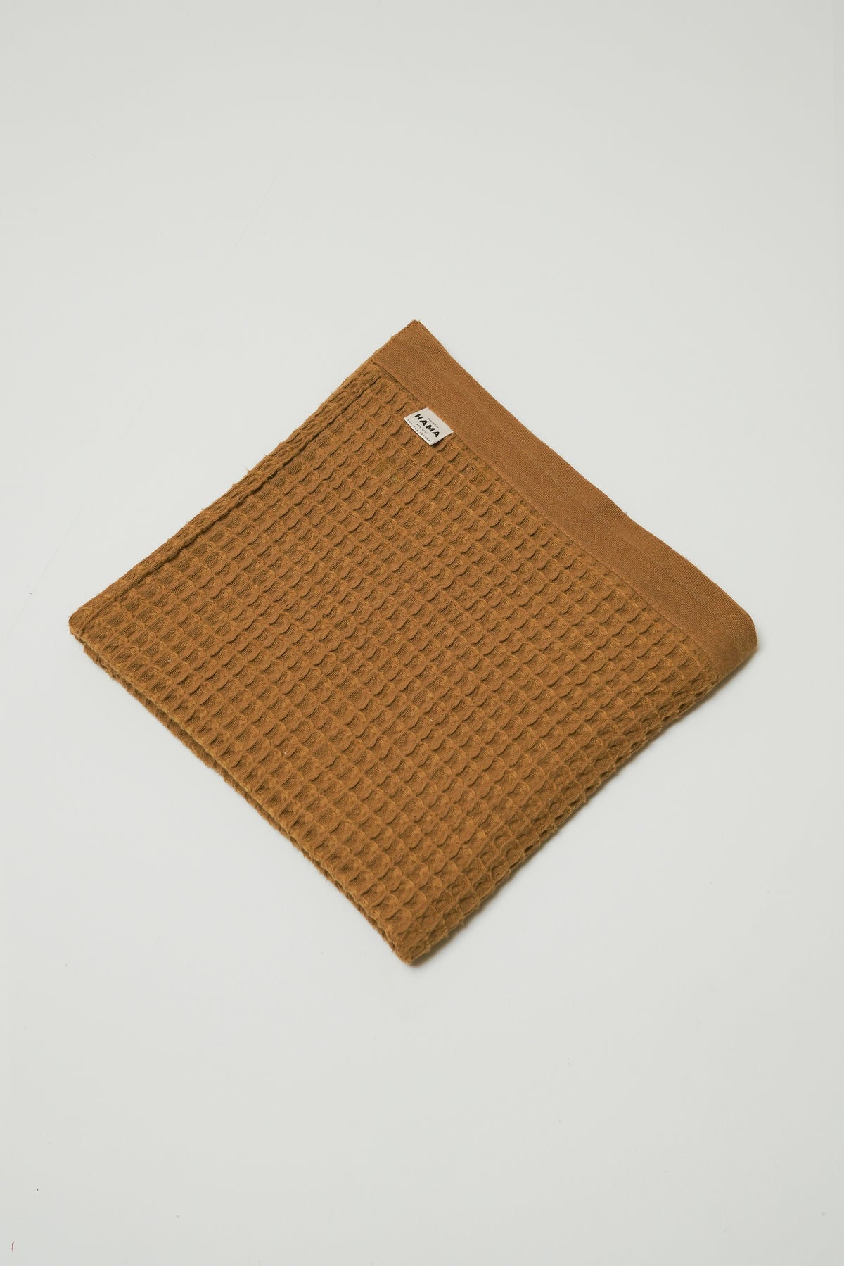 Nile, Waffle Cotton Bath Towel in Ochre