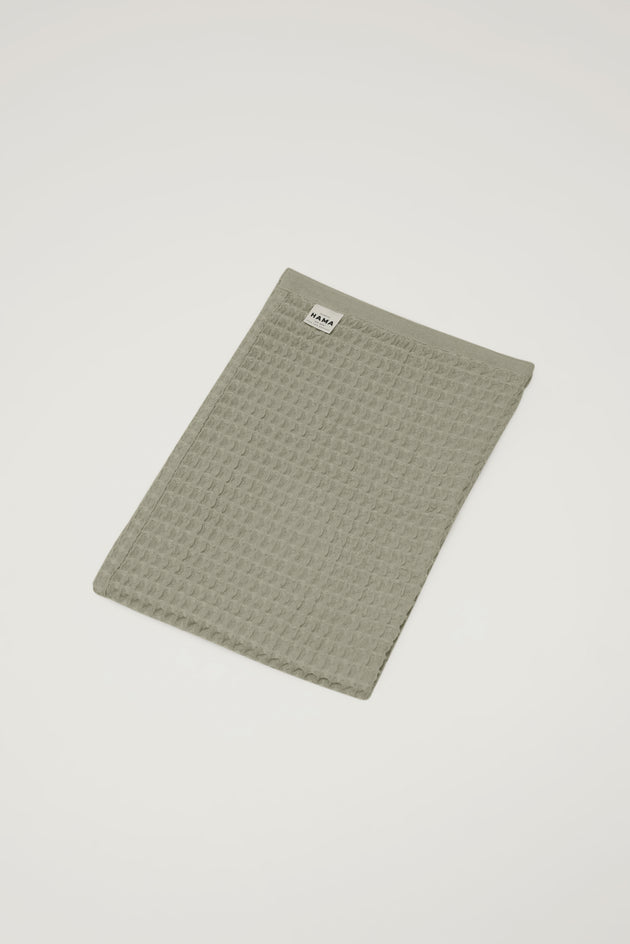 Nile, Waffle Cotton Hand Towel in Sage