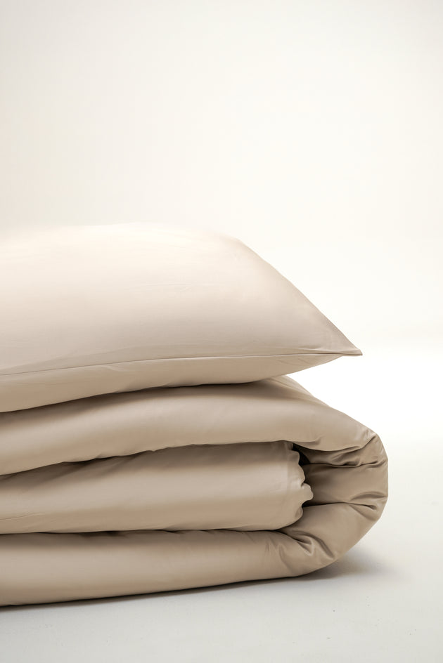 Kolachi, Sateen Duvet Cover in Oatmeal