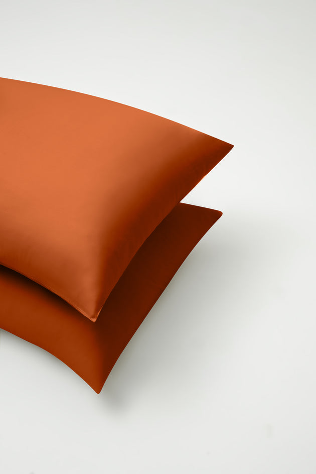 Bali, Bamboo Pillowcases in Burnt Orange