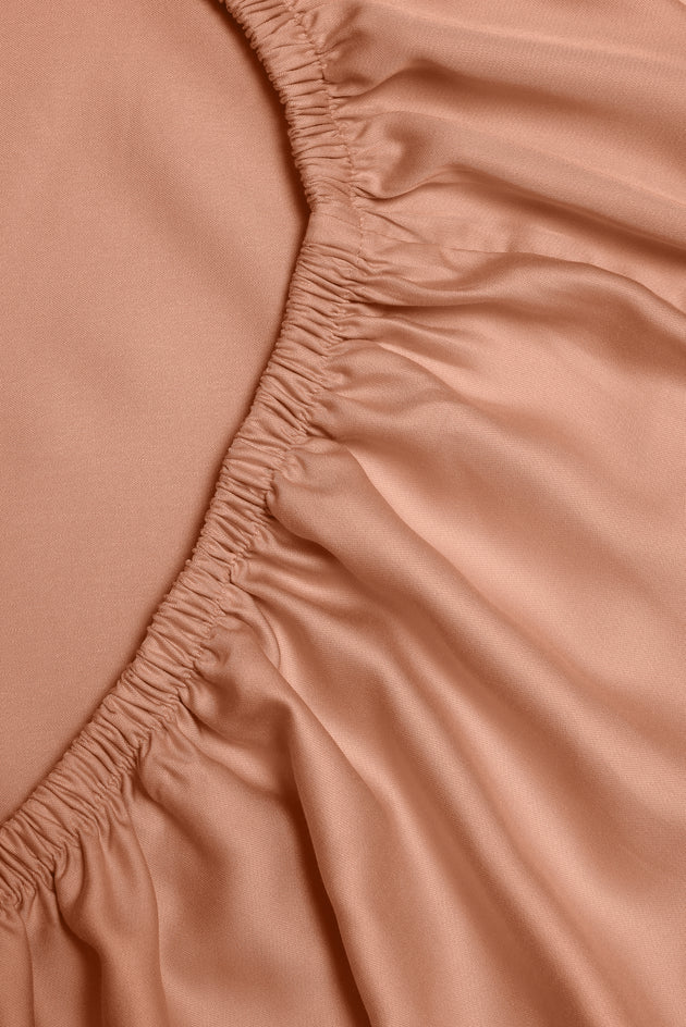 Bali, Bamboo Fitted Sheet in Dust Pink