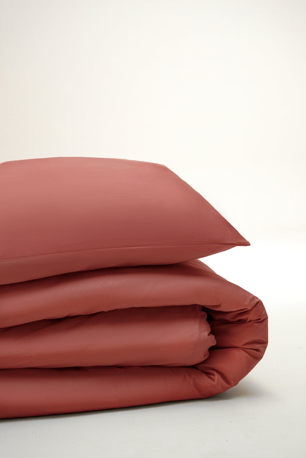 Kolachi, Sateen Duvet Cover in Terracotta