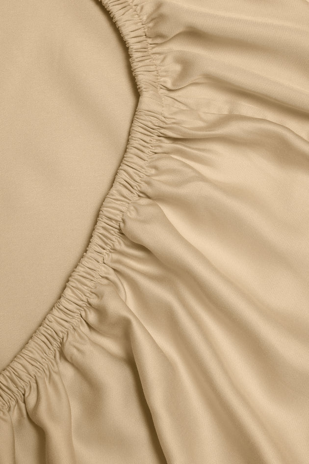 Bali, Bamboo Fitted Sheet in Oatmeal