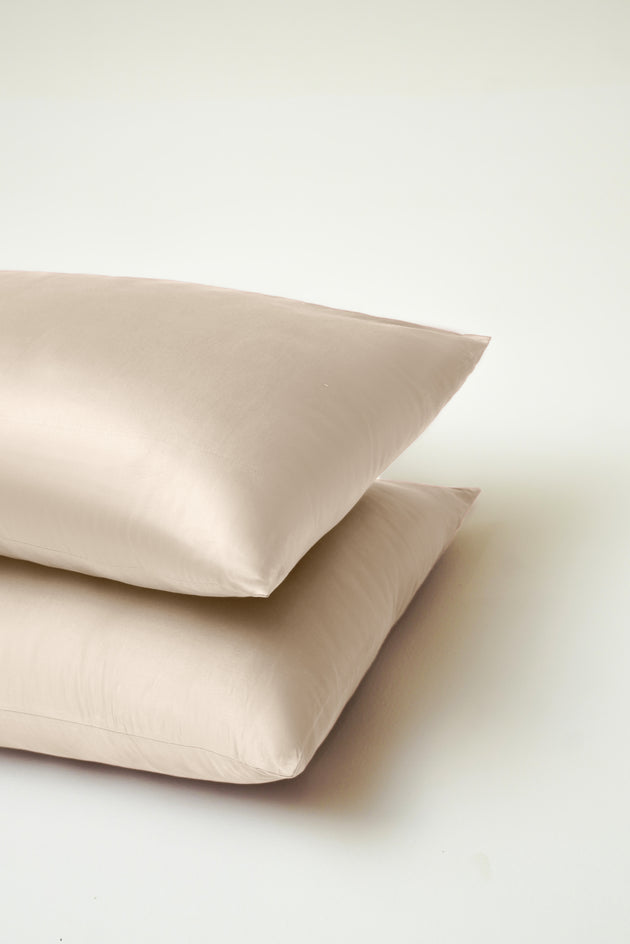 Kolachi, Sateen Pillowcases in Oatmeal