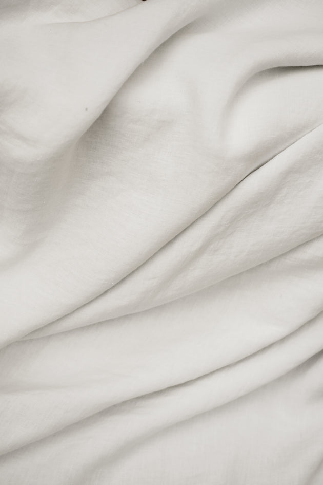 Darjeeling, Linen Duvet Cover in Eggshell