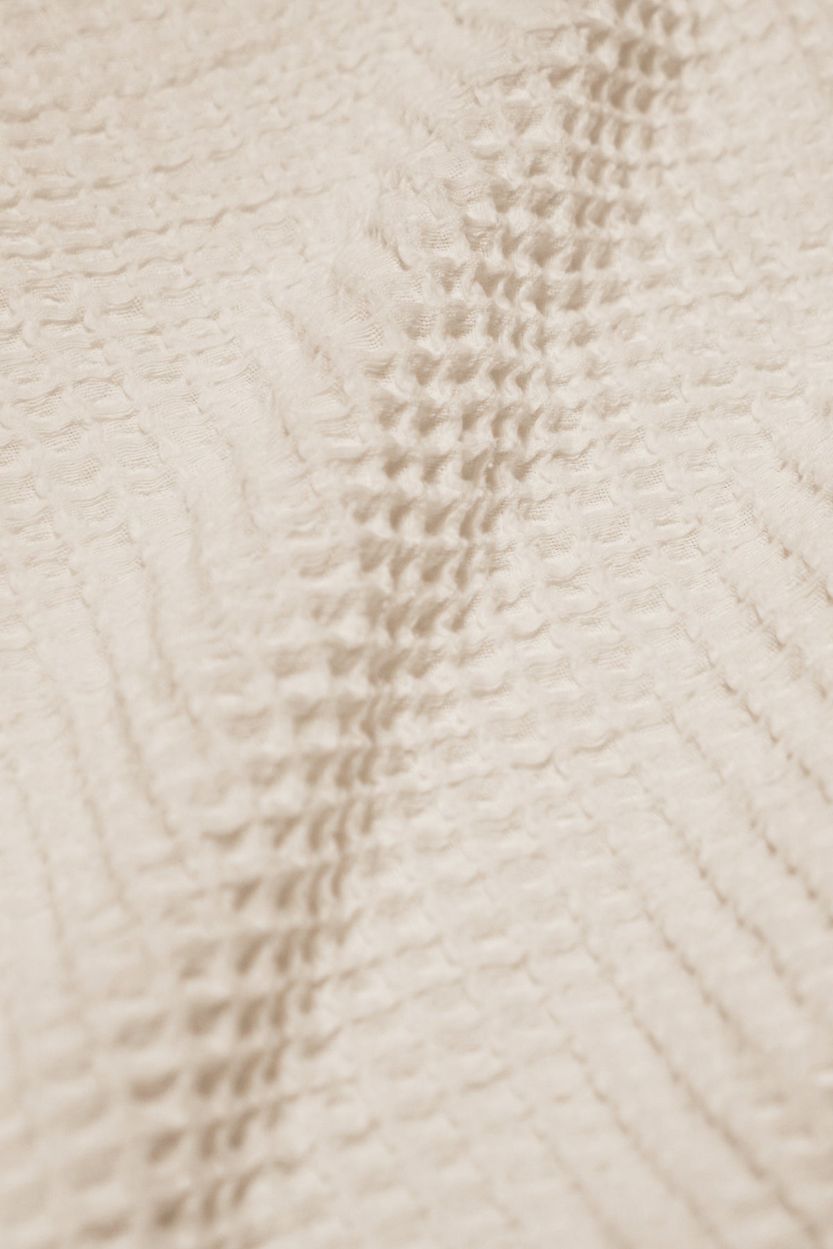 Nile, Waffle Cotton Face Cloth in Ivory