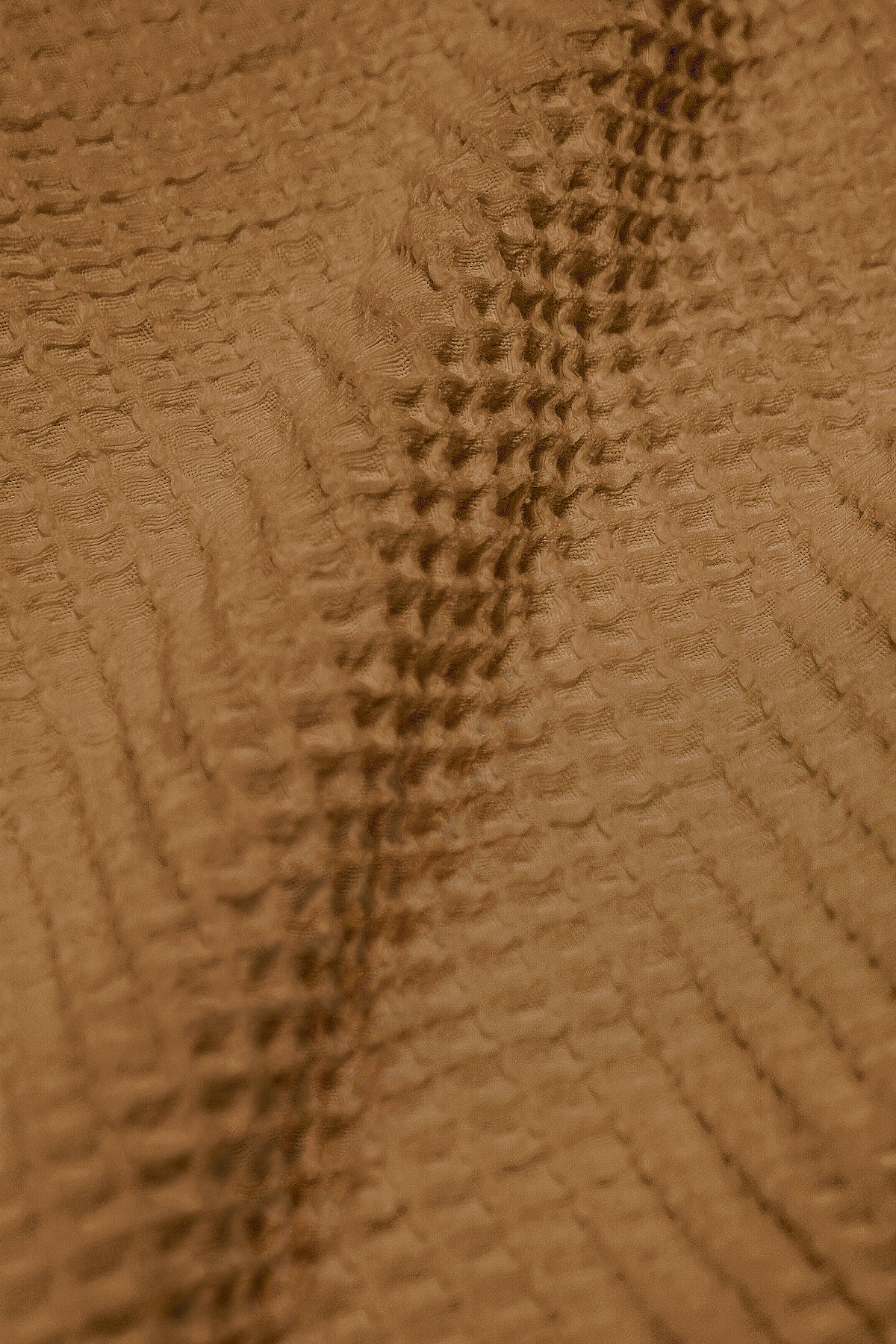 Nile, Waffle Cotton Bath Towel in Ochre