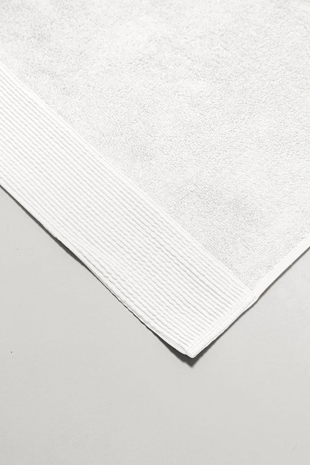 Seine, Bordered Cotton Towel Set in White