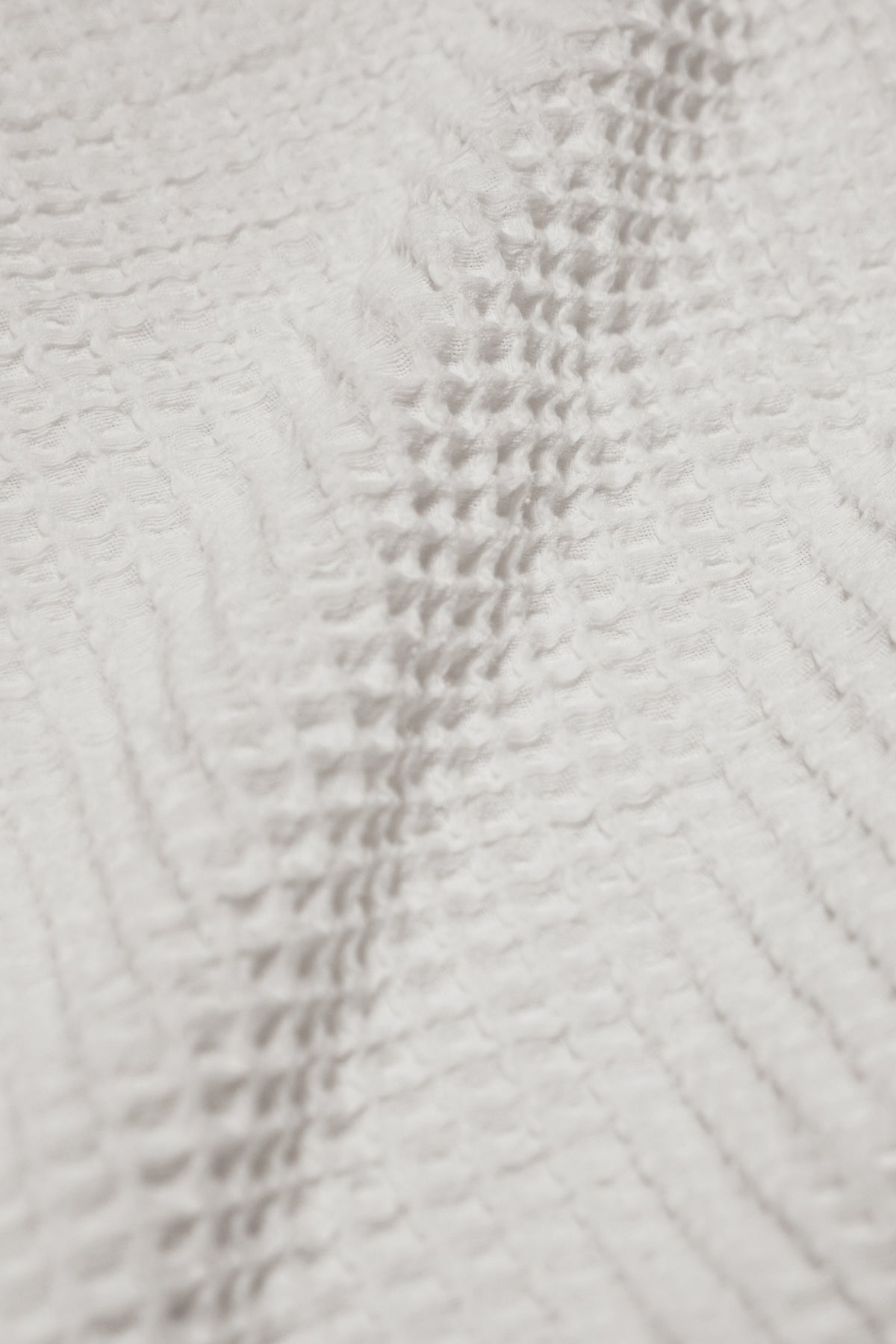 Nile, Waffle Cotton Bath Towel in White