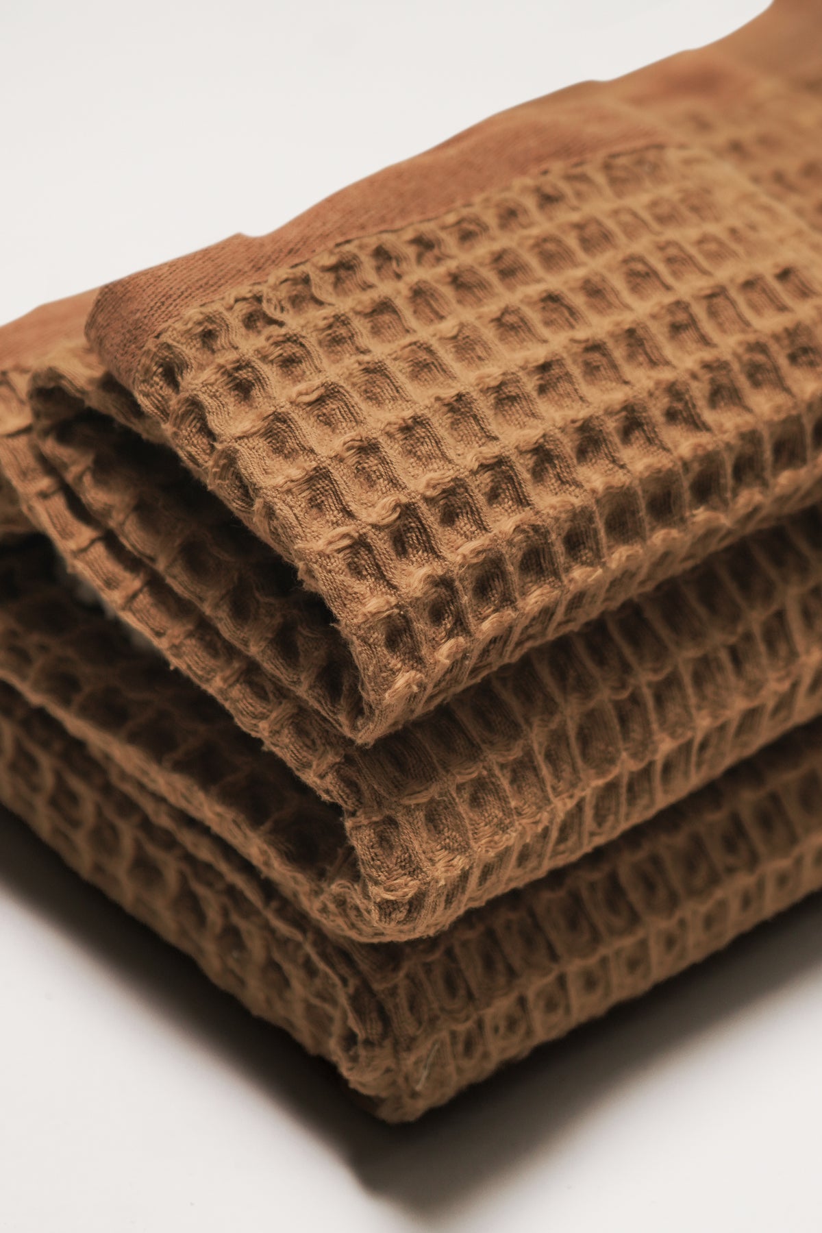 Nile, Waffle Cotton Towel Set in Ochre