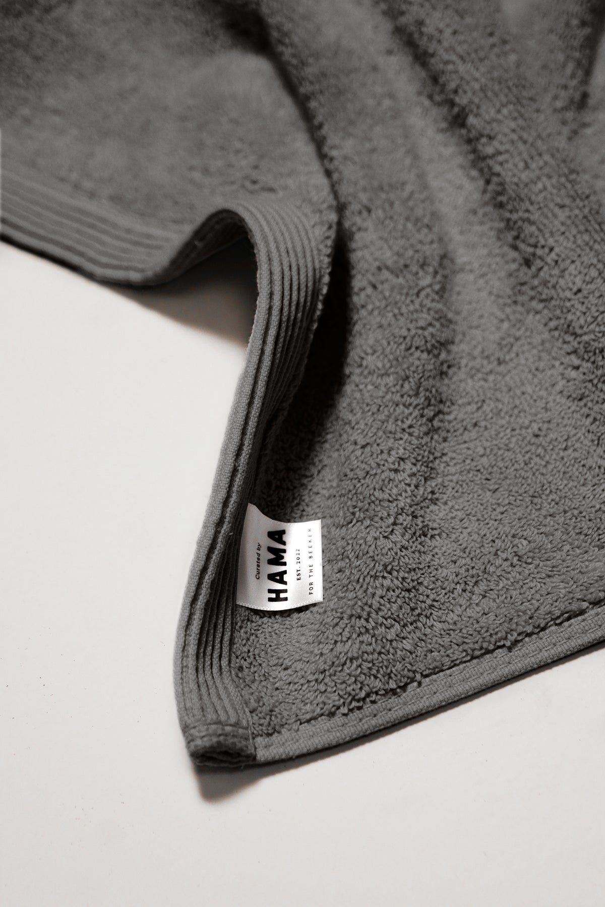 Seine, Bordered Cotton Towel Set in Charcoal