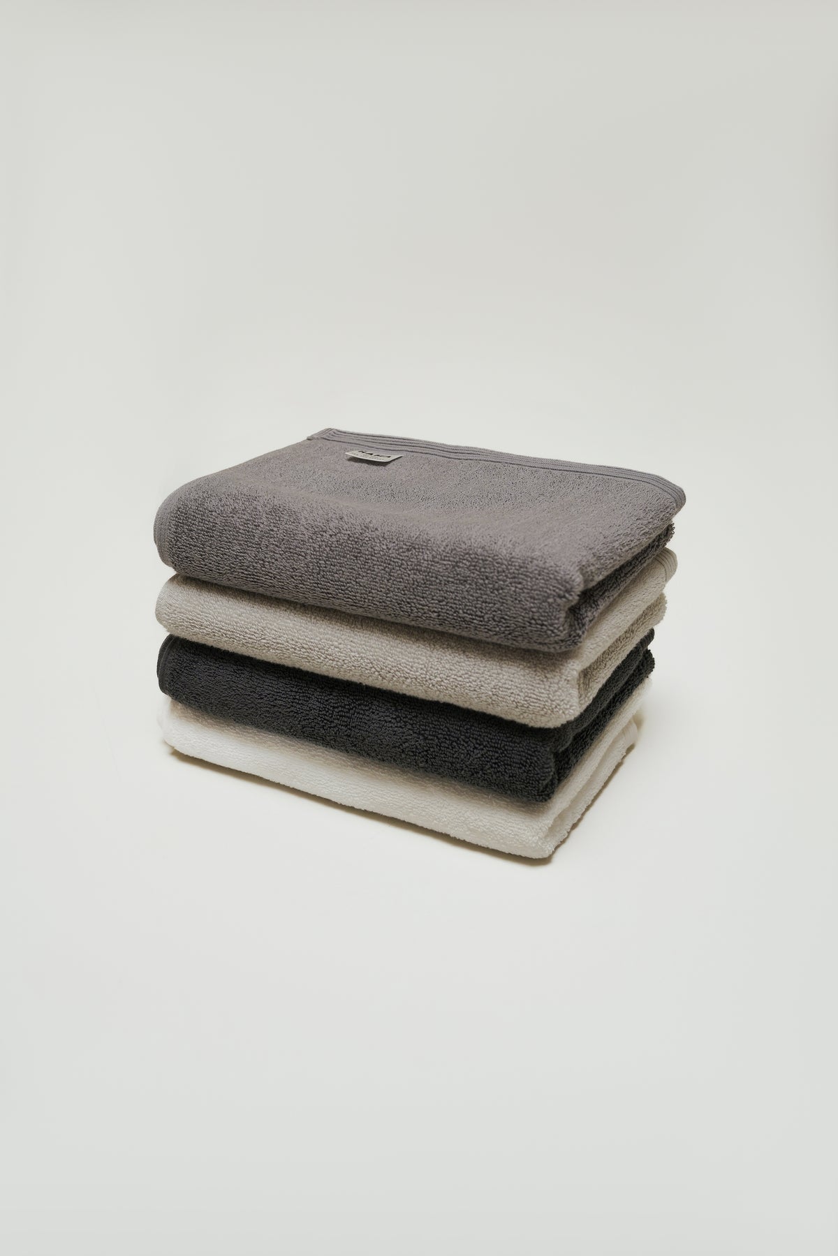 Seine, Bordered Cotton Hand Towel in Mineral