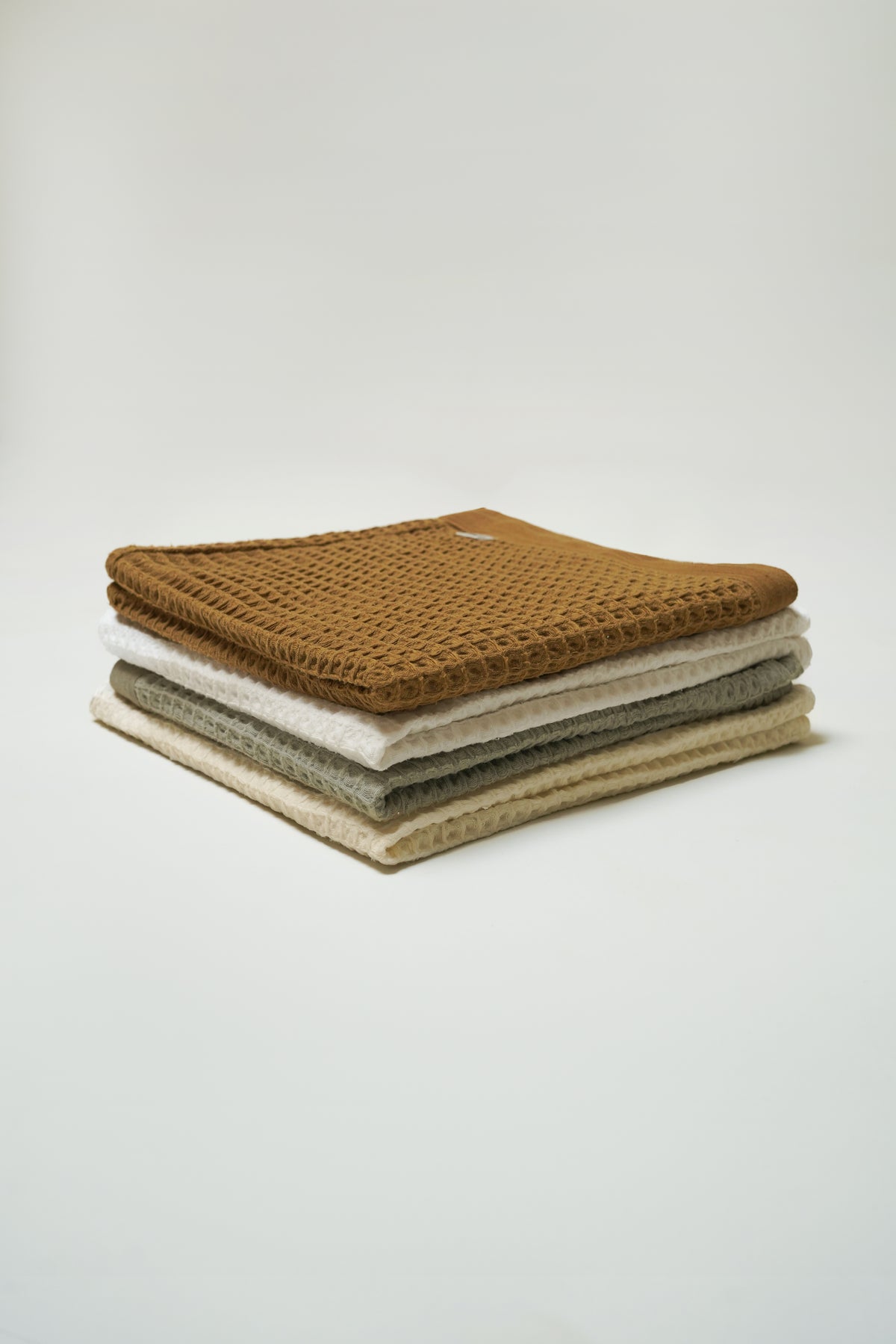 Nile, Waffle Cotton Bath Towel in Ochre