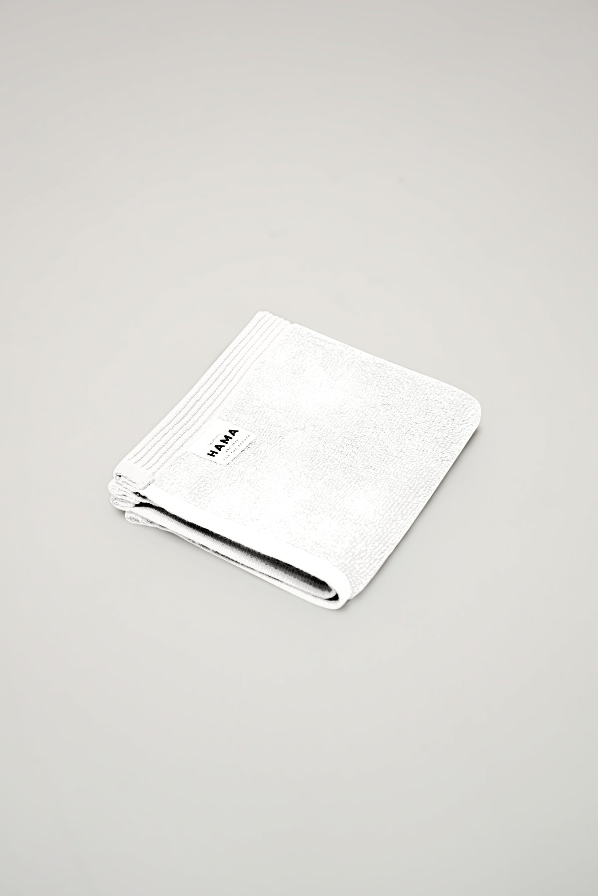Seine, Bordered Cotton Face Cloth in White