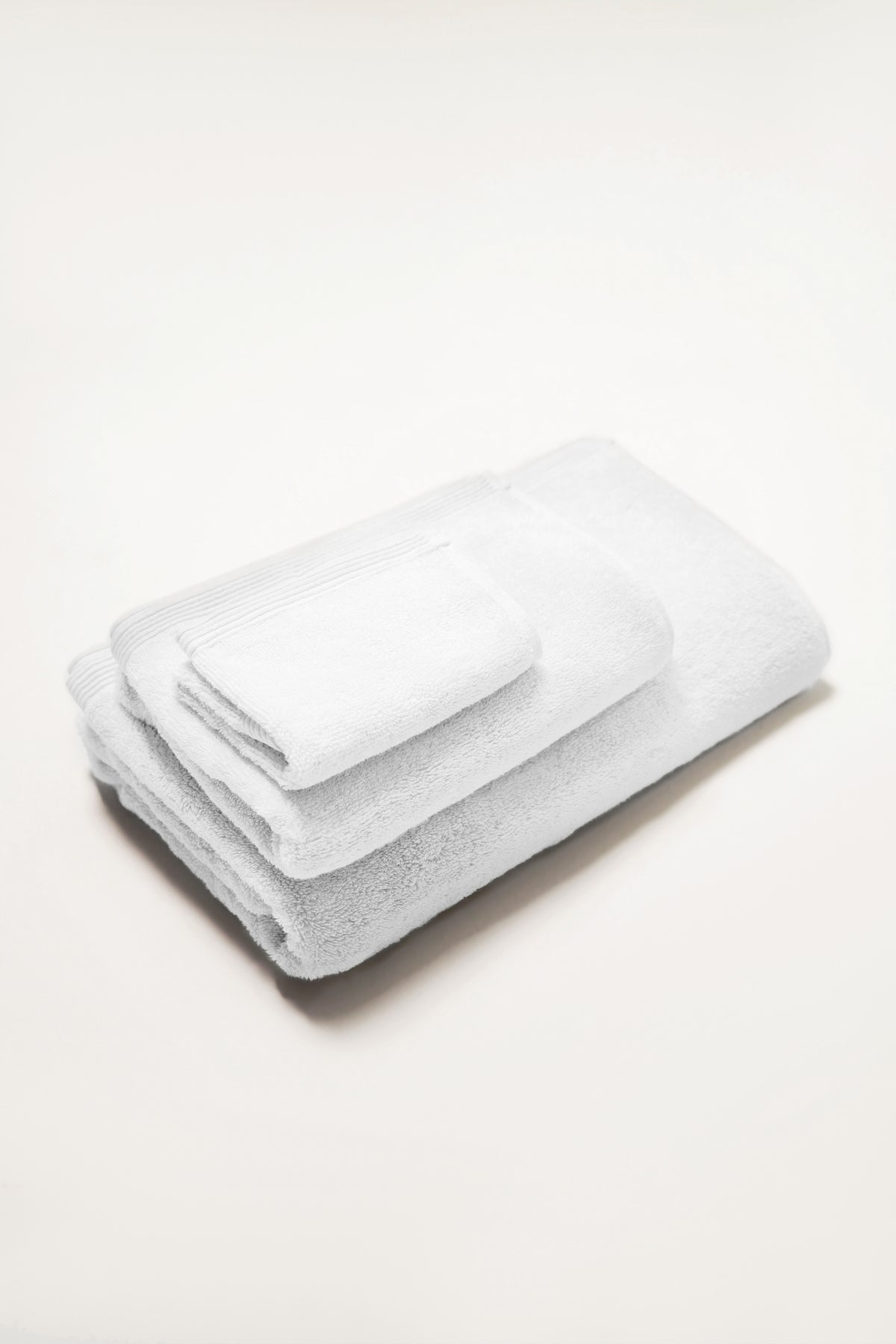 Seine, Bordered Cotton Hand Towel in White